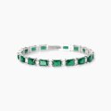 Mabina - Bracciale In Argento - Smeraldi Sintetici - Battito