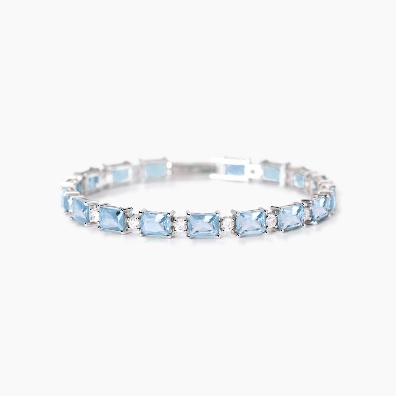 Mabina - Bracciale Battito - Argento - Acquemarine Sintetiche