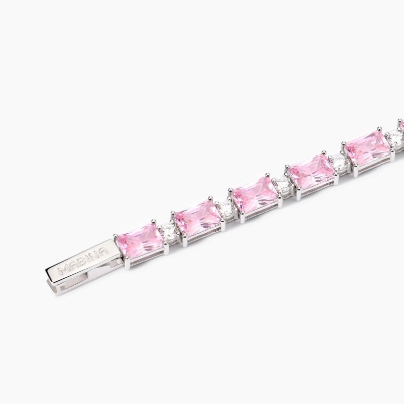 Mabina - Bracciale In Argento - Zirconi Rosa - Battito