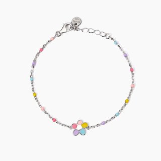 Mabina - Bracciale Con Fiorellino Smaltato Bloom - Argento - Bambina