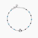 Mabina - Bracciale Con Pallone - Inserti Azzurri - Neri
