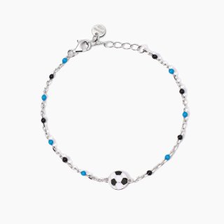 Mabina - Bracciale Con Pallone - Inserti Azzurri - Neri