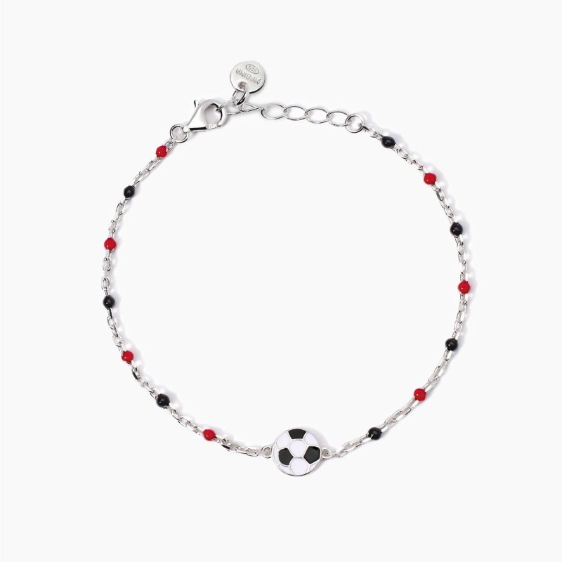 Mabina - Bracciale Con Pallone - Inserti Rossi - Neri