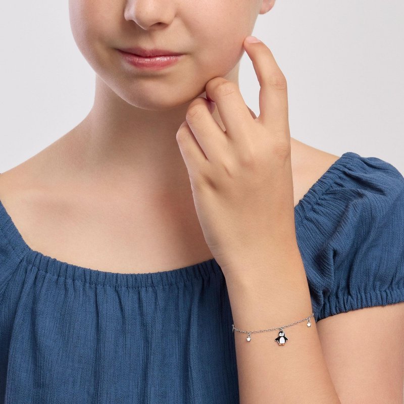 Mabina - Bracciale Con Pinguino - Argento 925 - Zircone