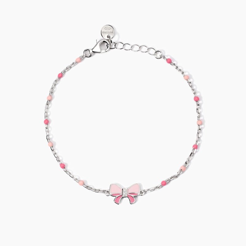 Mabina - Bracciale Con Fiocchetto Smaltato - Argento 925 - Zirconi