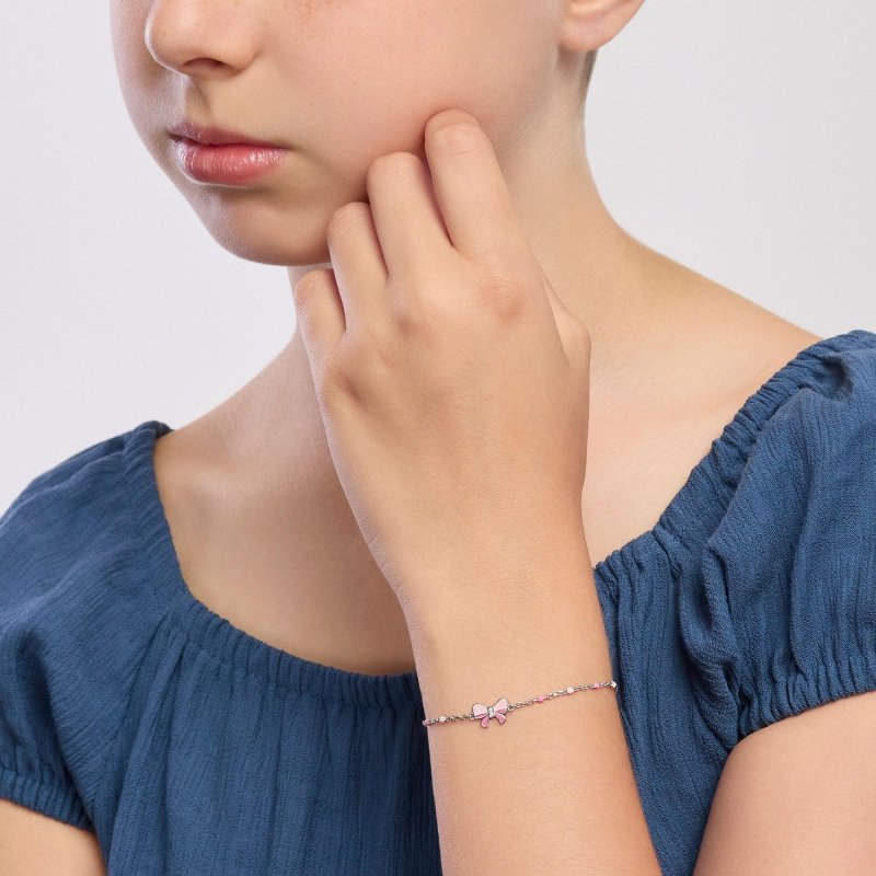 Mabina - Bracciale Con Fiocchetto Smaltato - Argento 925 - Zirconi
