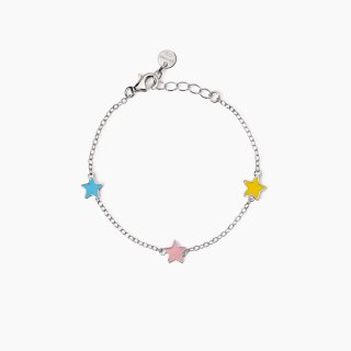 Mabina - Bracciale Con Stelline Smaltate - Argento 925 - Bambina