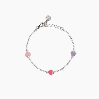Mabina - Bracciale Con Cuoricini Smaltati - Bambina - Argento