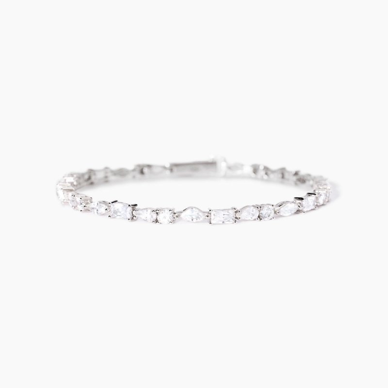 Mabina - Bracciale Con Elementi Taglio Baguette - Argento 925 - Zirconi