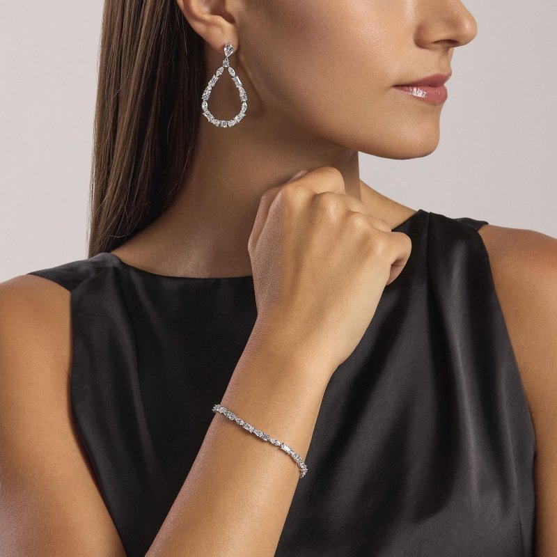 Mabina - Bracciale Con Elementi Taglio Baguette - Argento 925 - Zirconi