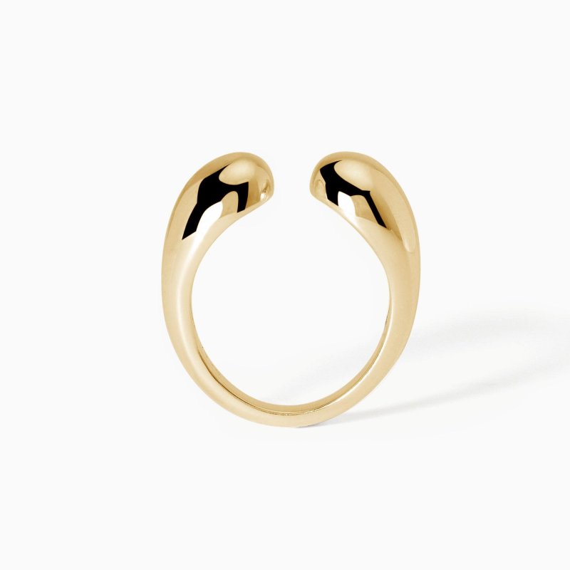 Mabina - Anello Chunky Aperto - Argento Placcato Oro