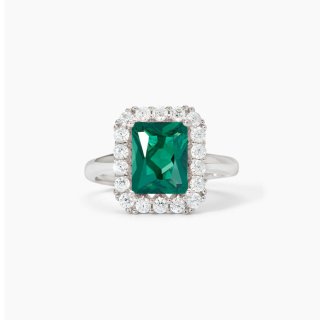 Mabina - Anello Con Smeraldo Sintetico - Argento 925 - Zirconi