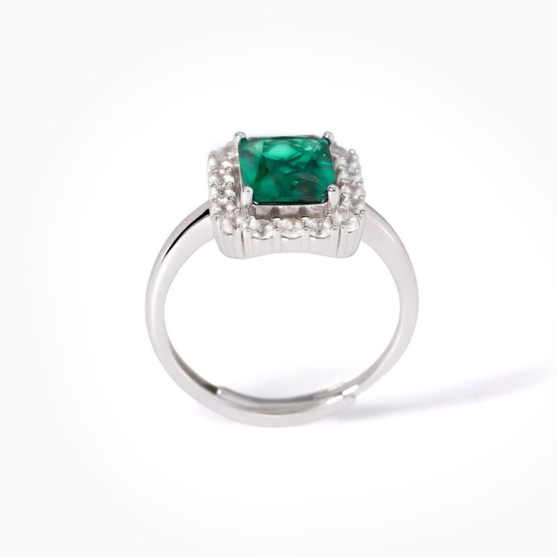 Mabina - Anello Con Smeraldo Sintetico - Argento 925 - Zirconi
