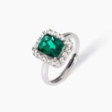 Mabina - Anello Con Smeraldo Sintetico - Argento 925 - Zirconi