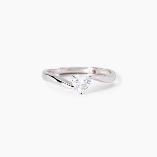 Mabina - Anello In Argento - Zircone Cuore - Regolabile