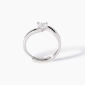 Mabina - Anello In Argento - Zircone Cuore - Regolabile