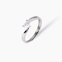 Mabina - Anello In Argento - Zircone Cuore - Regolabile