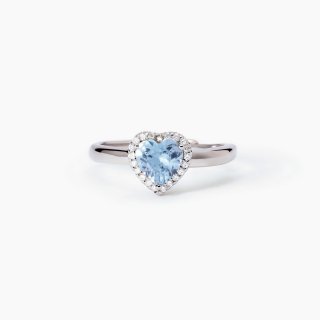 Mabina - Anello In Argento - Acquamarina Sintetica - Love Affair