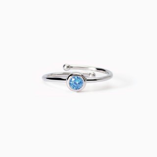 Mabina - Anello Da Bambina - Zircone Azzurro - Argento 925