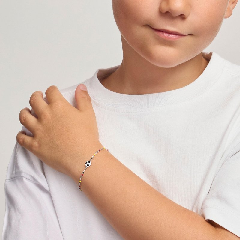Mabina - Bracciale Con Pallone - Inserti Gialli E Rossi