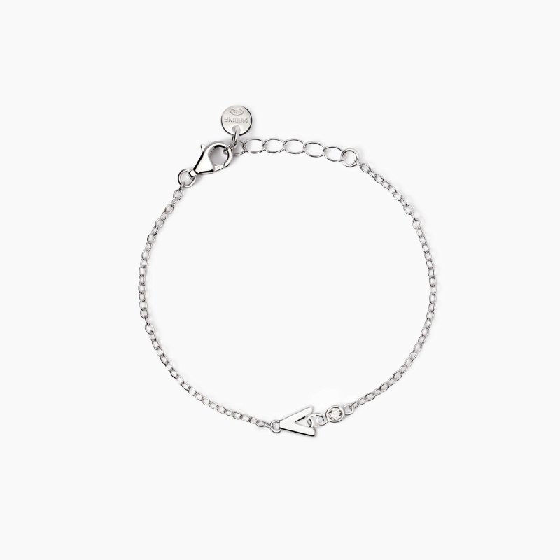 Mabina - Bracciale Neonato - Lettera V - Diamante Lab-Grown
