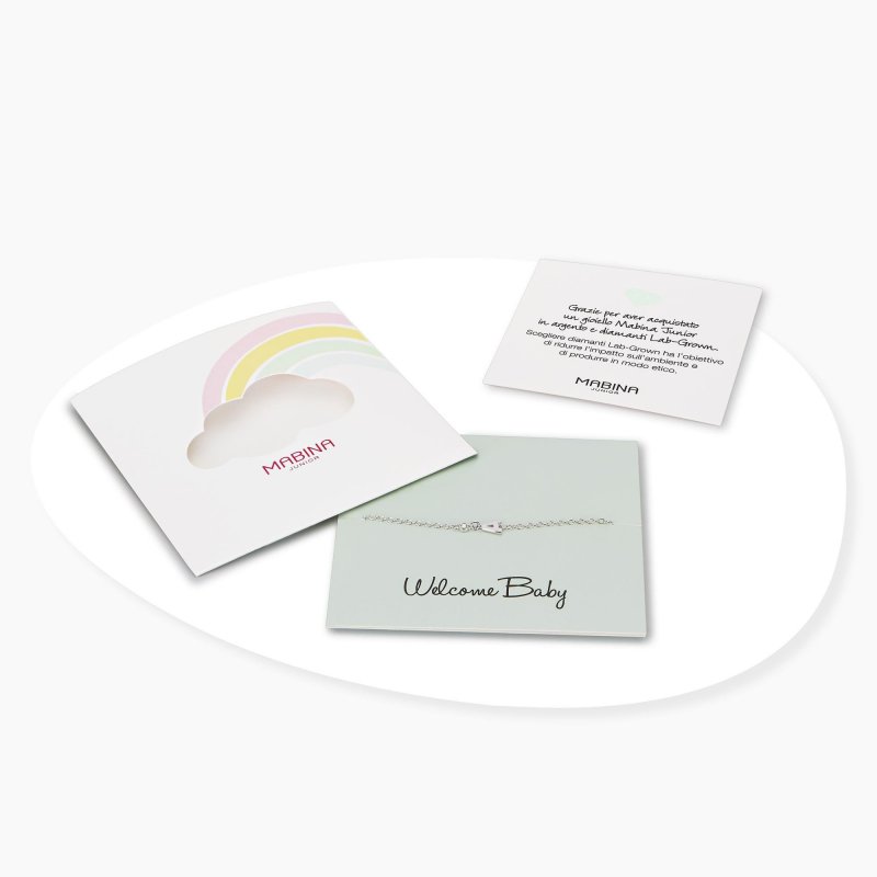 Mabina - Bracciale Neonato - Lettera T - Diamante Lab-Grown