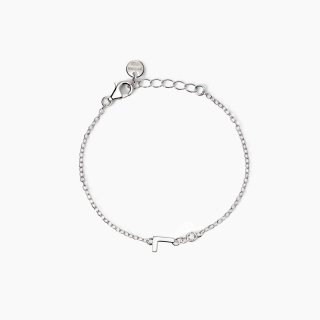 Mabina - Bracciale Neonato - Lettera L - Diamante Lab-Grown