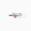 Mabina - Anello Da Bambina - Corindone Rosa Sintetico - Shiny