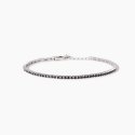 Mabina - Bracciale Tennis Uomo - Zirconi Neri - Argento