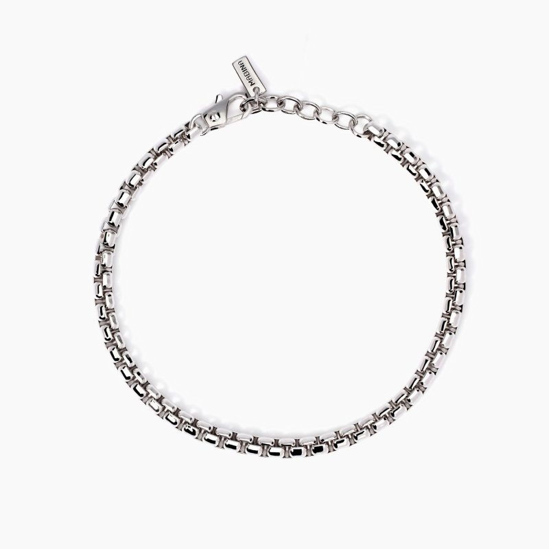 Mabina - Bracciale Uomo Regolabile - Argento 925 - Catena Veneta