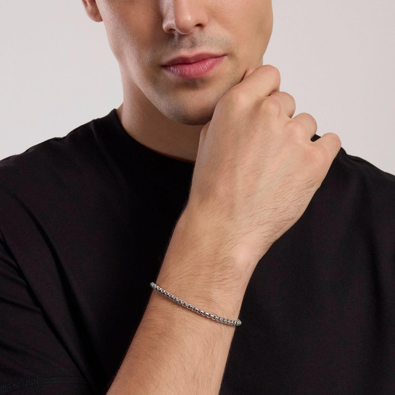 Mabina - Bracciale Uomo Regolabile - Argento 925 - Catena Veneta