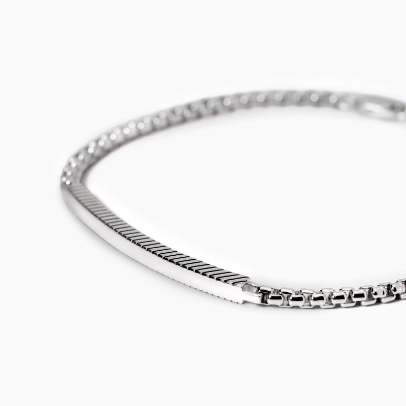 Mabina - Bracciale Uomo Con Catena - Argento 925 - Regolabile