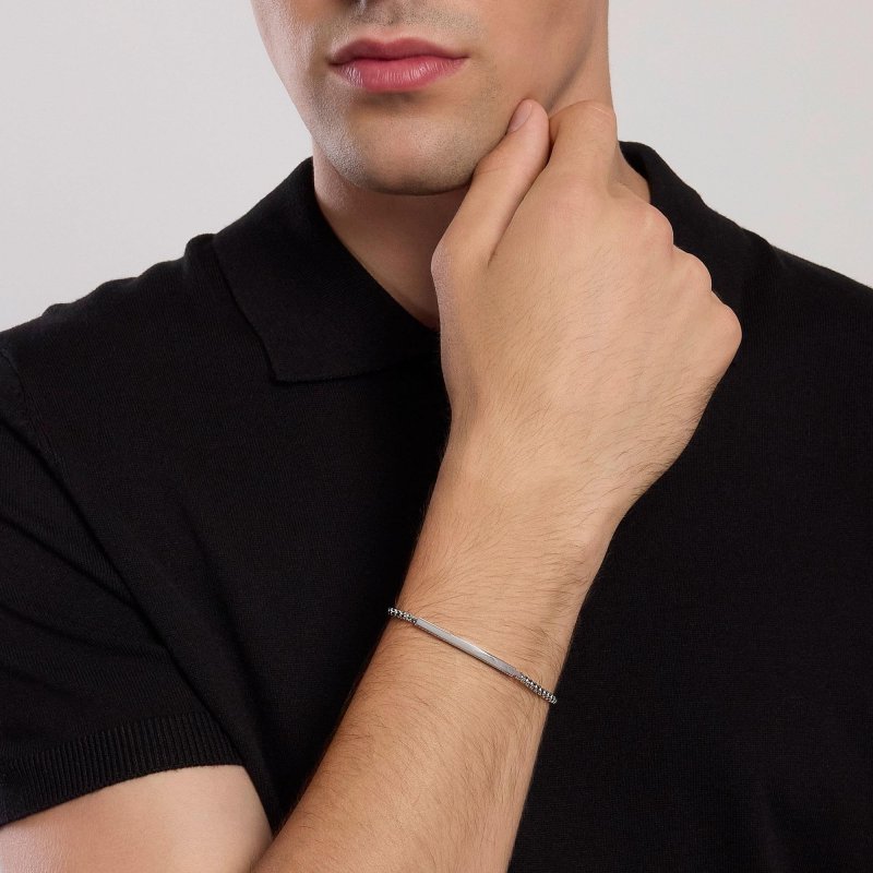 Mabina - Bracciale Uomo Con Catena - Argento 925 - Regolabile