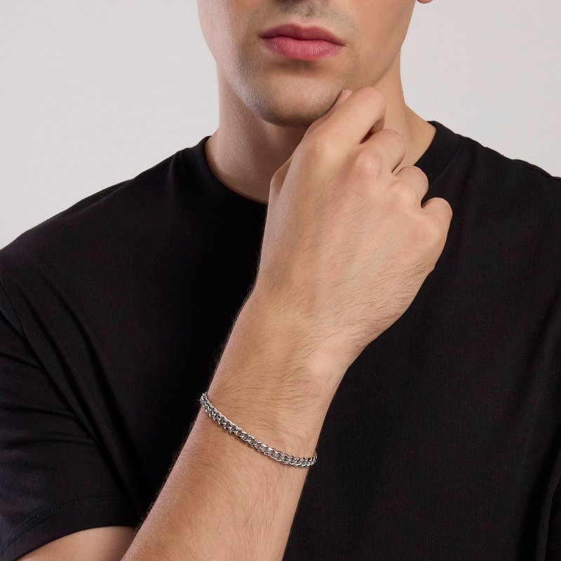 Mabina - Bracciale Uomo Con Catena - Argento 925 - Regolabile
