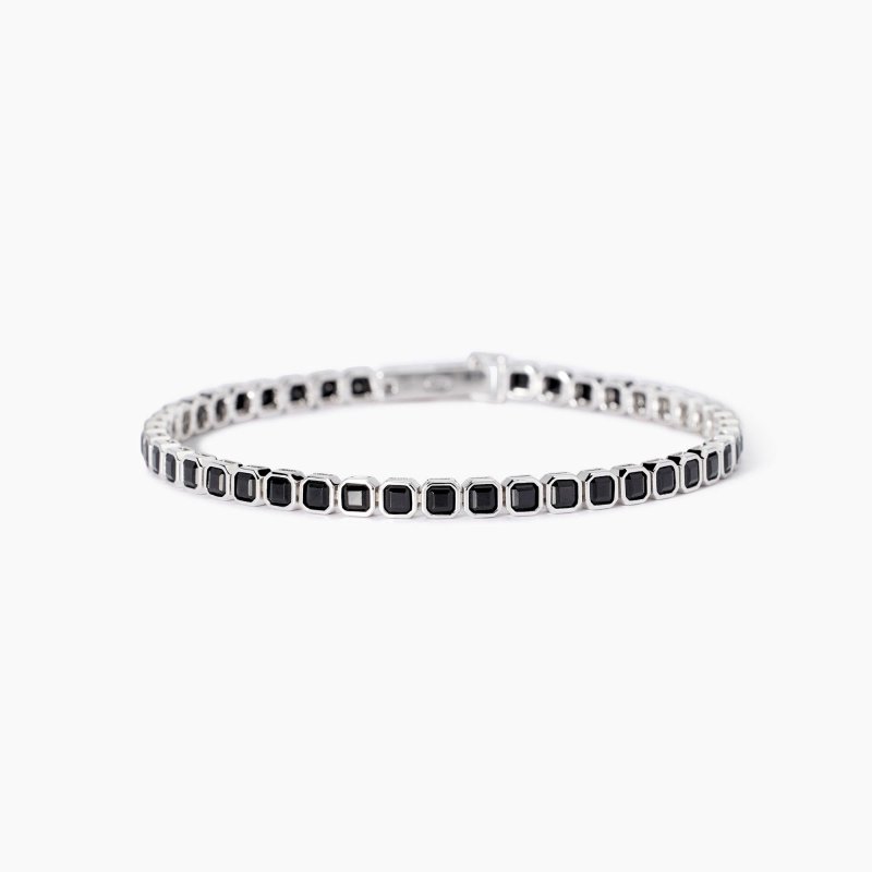 Mabina - Bracciale Tennis Uomo - Zirconi Ottagonali - Argento