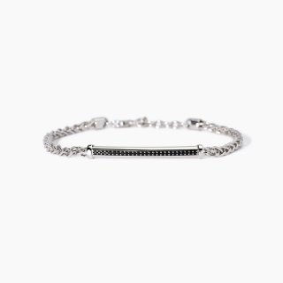 Mabina - Bracciale Uomo Con Catena Spiga - Argento 925 - Zirconi