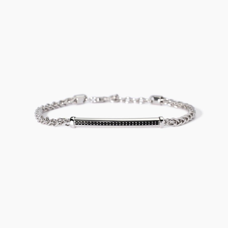 Mabina - Bracciale Uomo Con Catena Spiga - Argento 925 - Zirconi