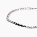 Mabina - Bracciale Uomo Con Catena Spiga - Argento 925 - Zirconi