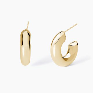 Mabina - Orecchini Placcati Oro - Chunky - A Cerchio Aperto