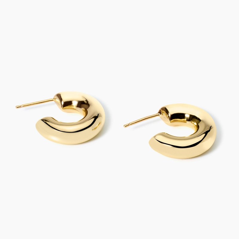 Mabina - Orecchini Placcati Oro - Chunky - A Cerchio Aperto
