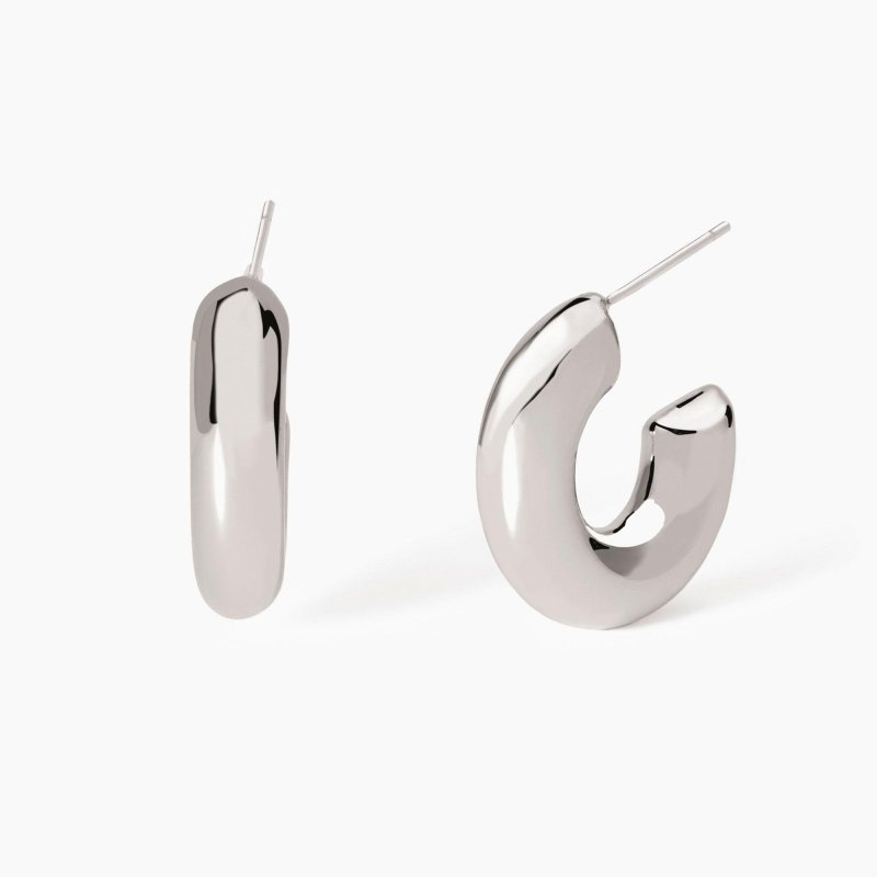 Mabina - Orecchini Chunky - Argento 925 - Rodiato
