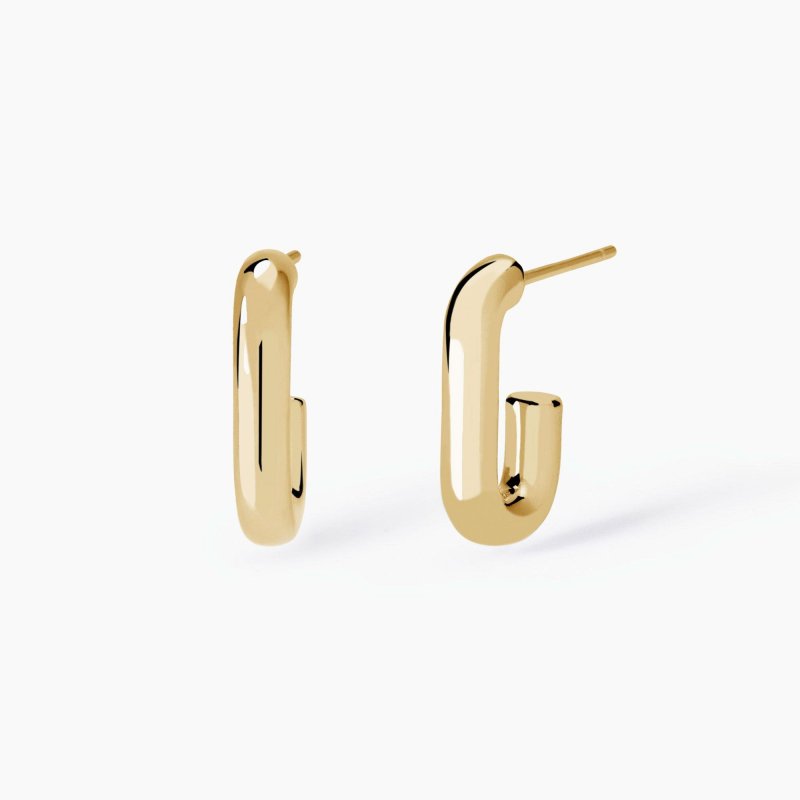 Mabina - Orecchini Placcati Oro Chunky - Argento 925 - Oro 18K