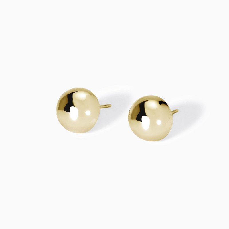 Mabina - Orecchini A Bottone In Argento - Placcato Oro 18K