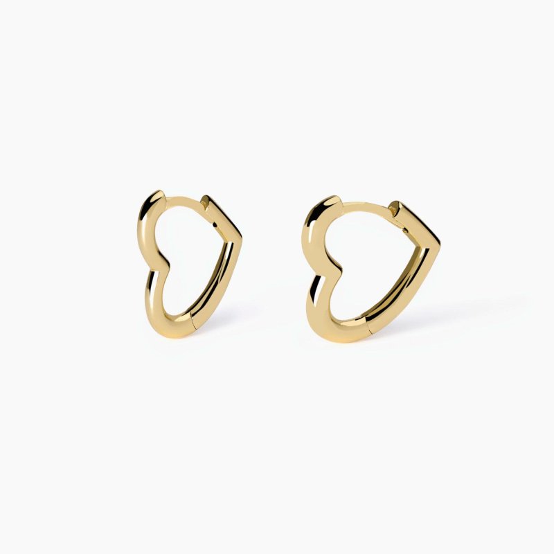 Mabina - Orecchini Placcati Oro - Cuore - Argento 925