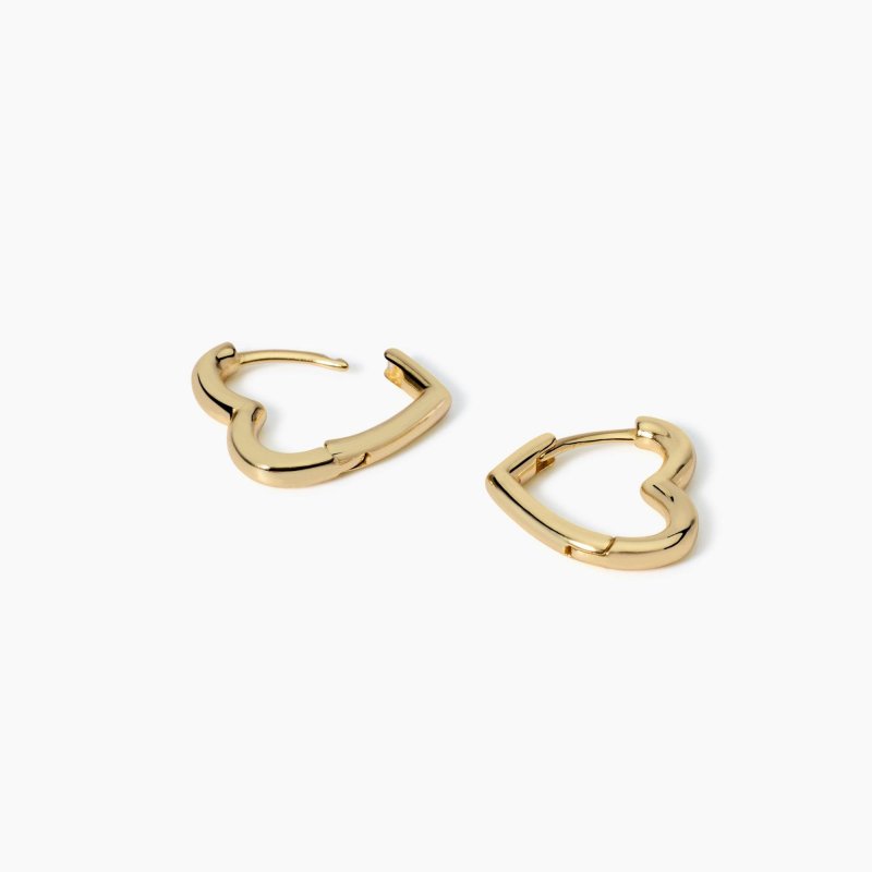 Mabina - Orecchini Placcati Oro - Cuore - Argento 925