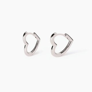 Mabina - Orecchini A Cerchio - Cuore - Argento 925