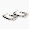 Mabina - Orecchini Rettangolari - Argento Rodiato - Chunky