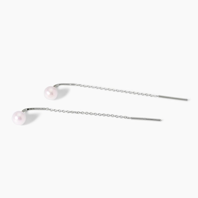 Mabina - Orecchini Pendenti Con Perle Coltivate - Argento - Perle