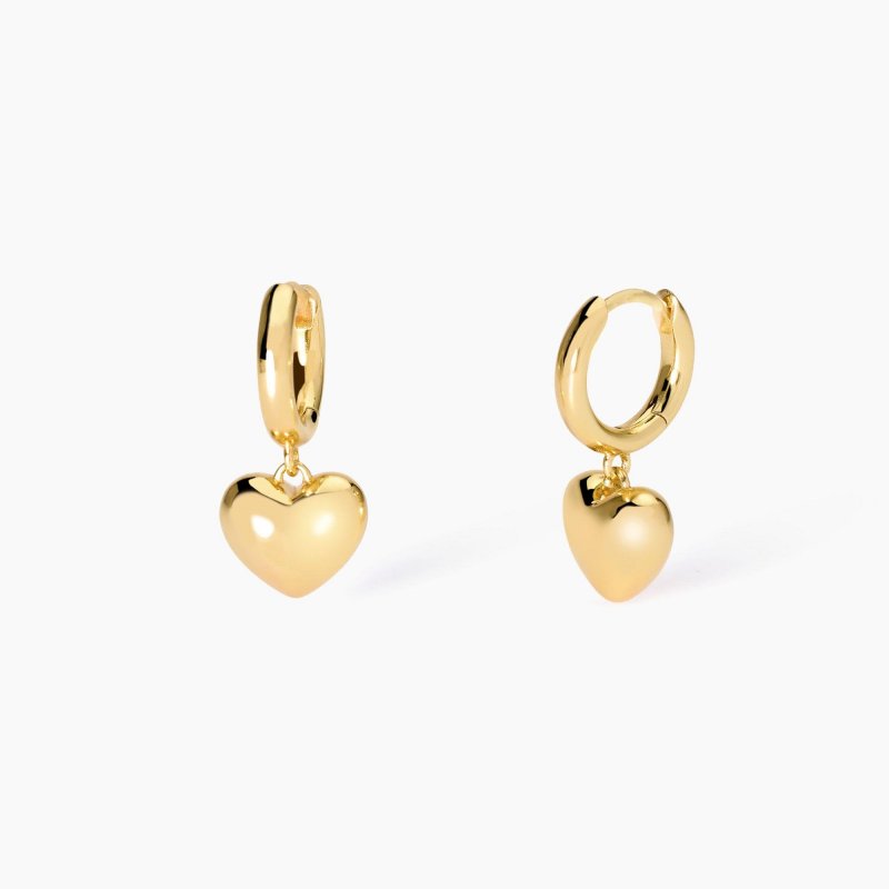 Mabina - Orecchini Placcato Oro - Cuore Feeling - Argento 925