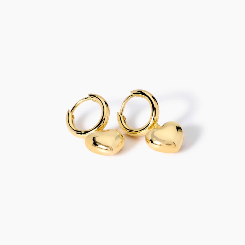 Mabina - Orecchini Placcato Oro - Cuore Feeling - Argento 925